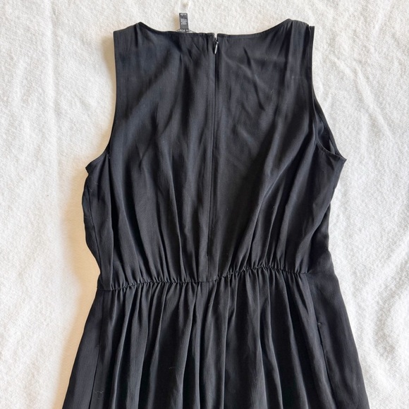 Eileen Fisher Cropped Sleeveless Black Jumpsuit Wide Leg Style Size XS - Picture 9 of 15